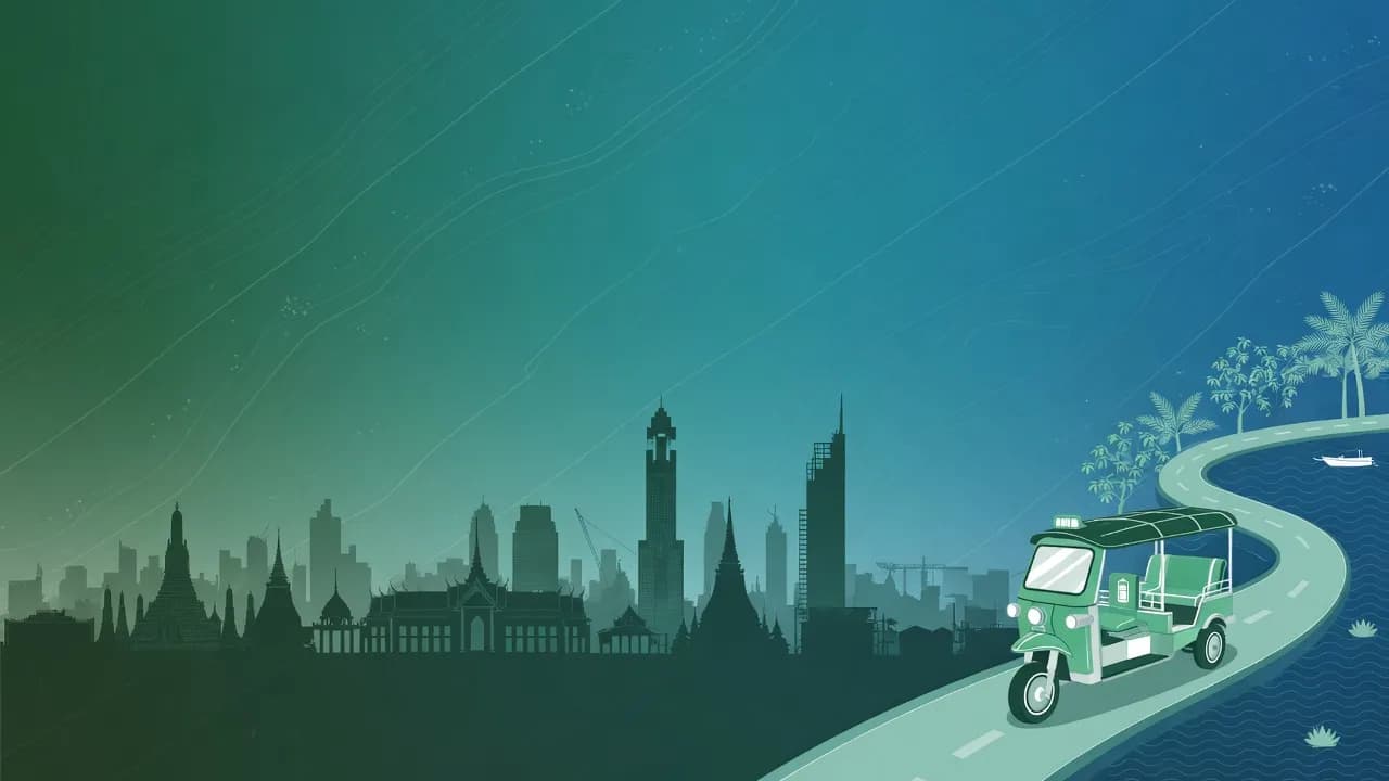 Bangkok dynamic illustration
