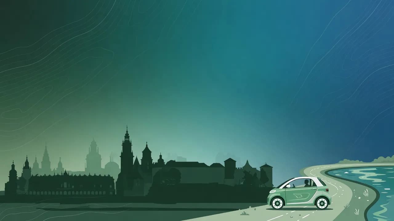 Kraków dynamic illustration