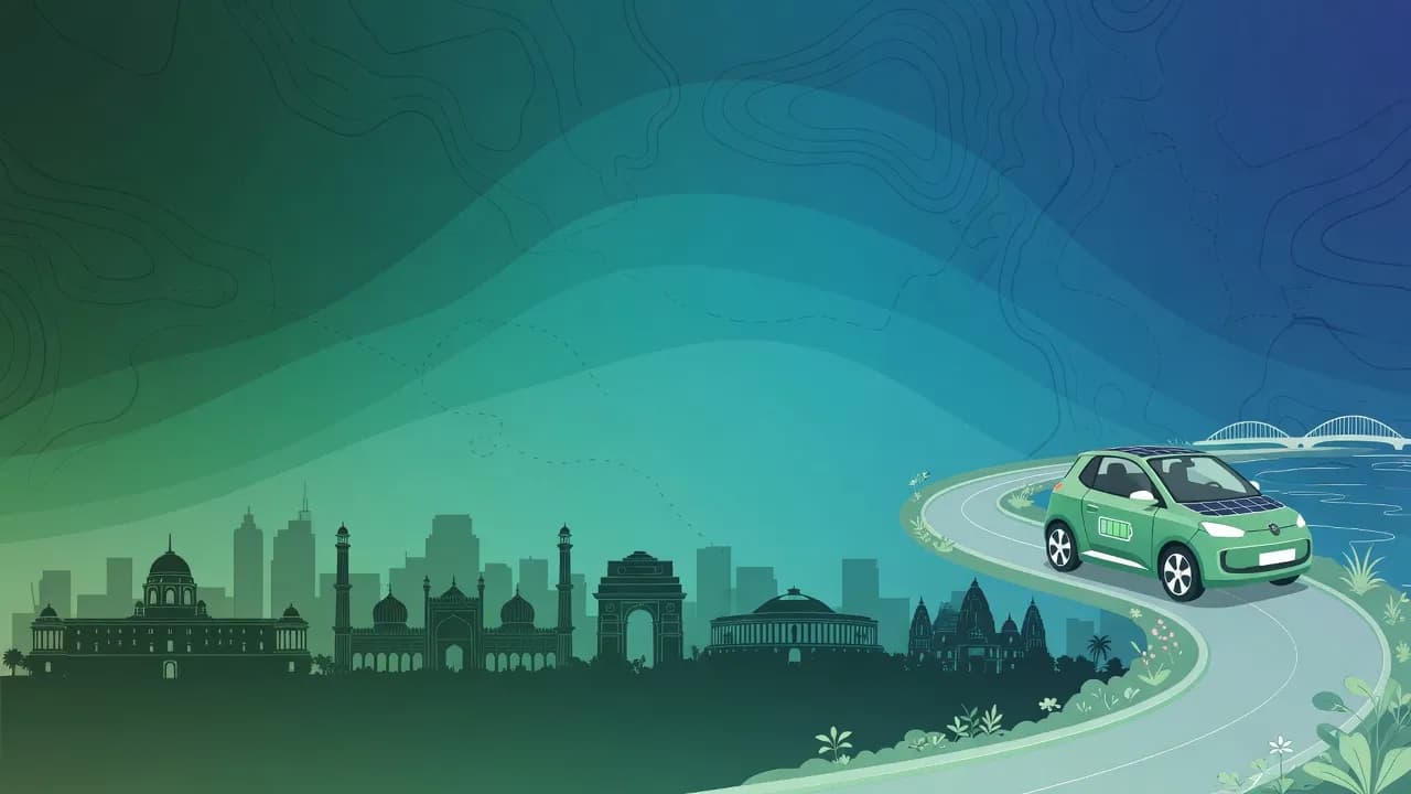 New Delhi dynamic illustration