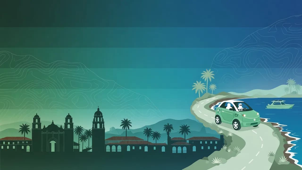 Santa Barbara dynamic illustration