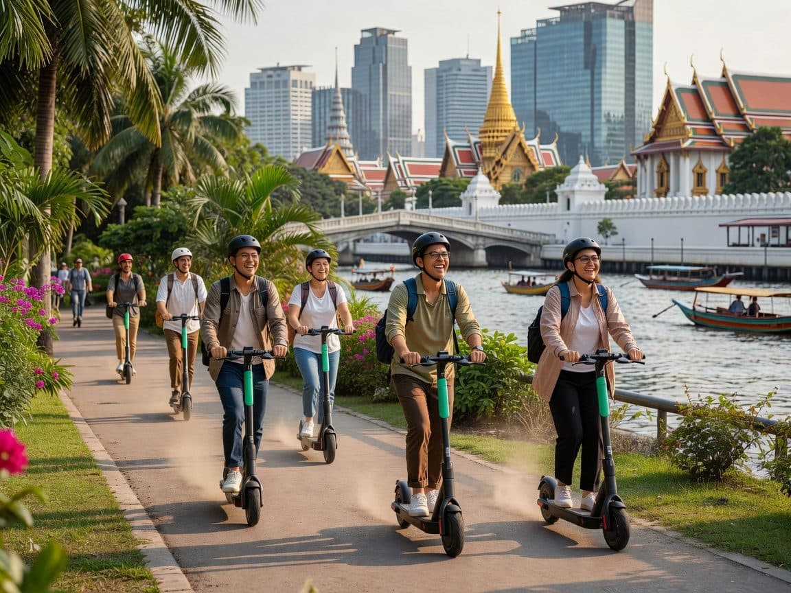 Bangkok : Old City Guided E-Scooter &/or Bike Tour