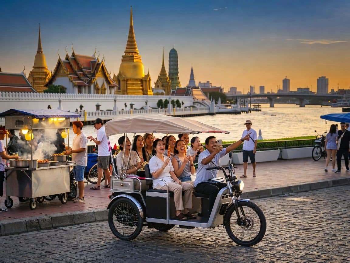 Bangkok: Old City Sunset Tuk-Tuk Tour with Food Tasting