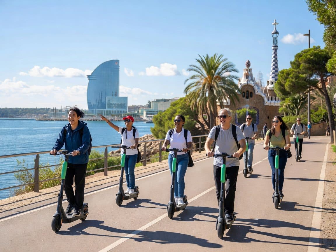 Barcelona: Panoramic E-Scooter or Bike Tour