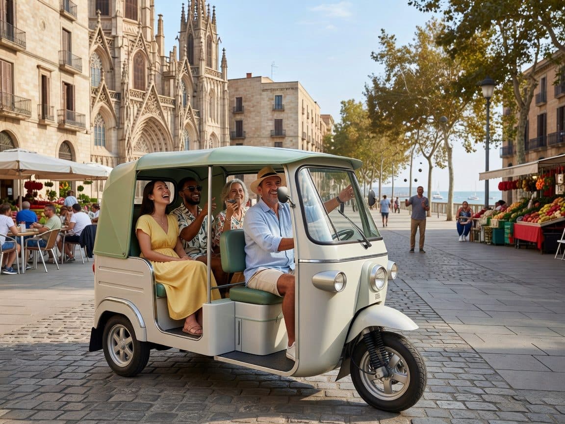 Barcelona: Private Electric Tuk Tuk Sightseeing Tour with Local Driver-Guide