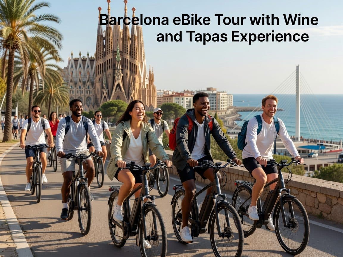 Barcelona eBike Tour with Wine and Tapas Experience