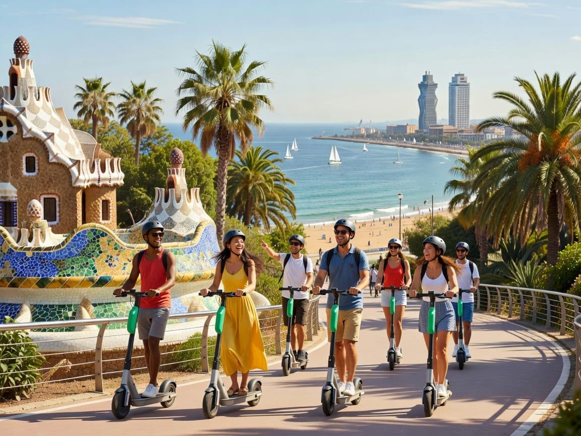 Barcelona: E-Scooter Gaudí & the Sea Tour