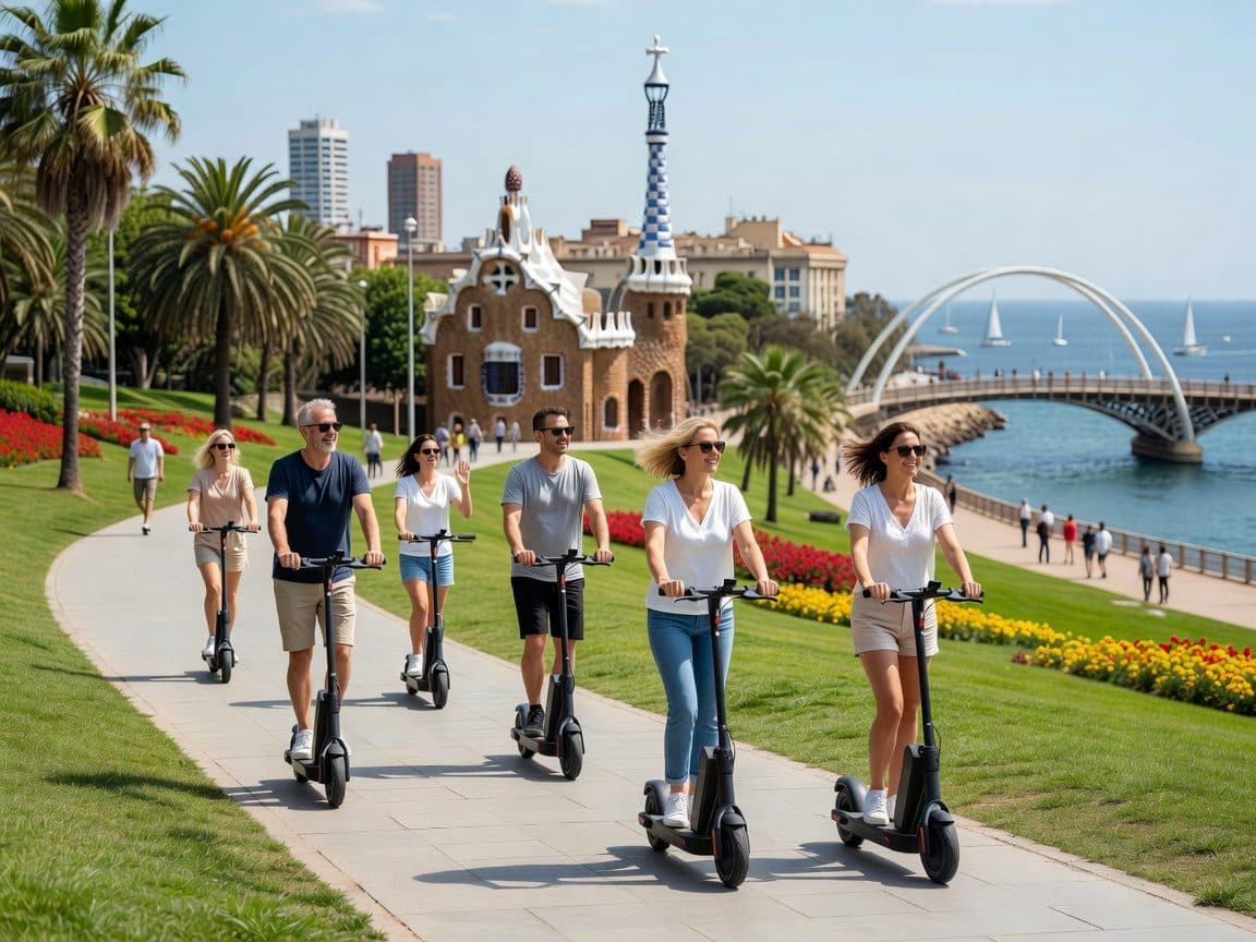 Barcelona: Electric scooter tour along the promenade and parks