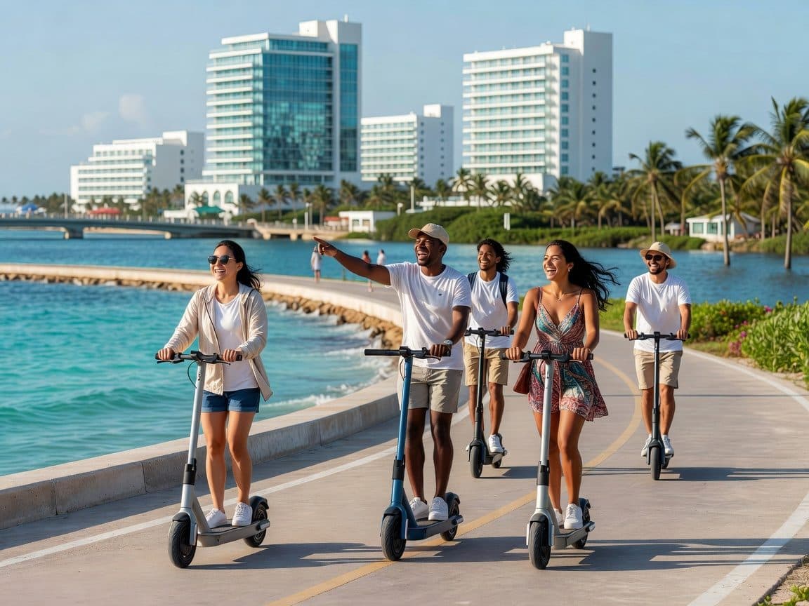 Cancun E-Scooter Tour: Hotel Zone, Ocean Views & Hidden Gems