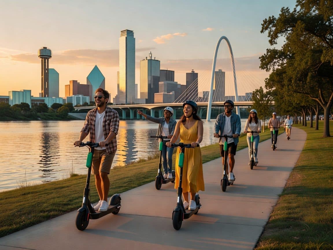 Downtown Dallas: 2-Hour Sunset E-Scooter Tour - City Skyline
