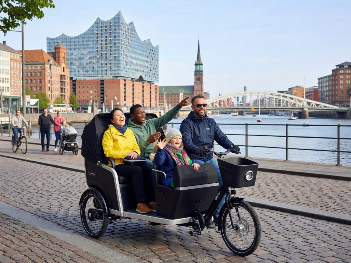 Hamburg: Smart City Tours with Electric Rickshaws between the Elbe and Alster