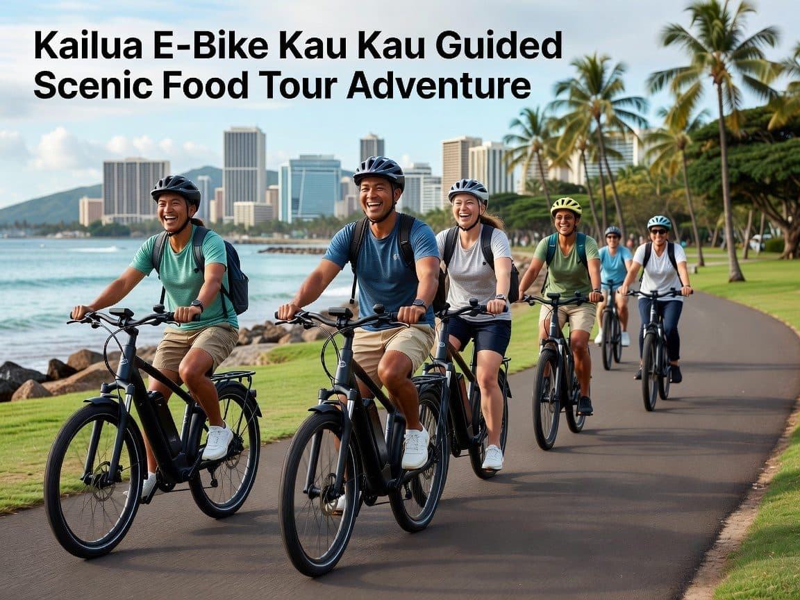Kailua E-Bike Kau Kau Guided Scenic Food Tour Adventure