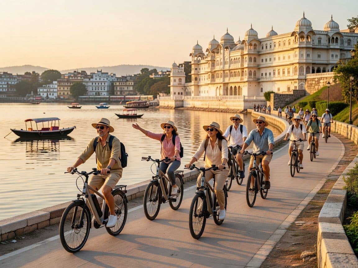 Udaipur: E-Cycling through lakes and villages