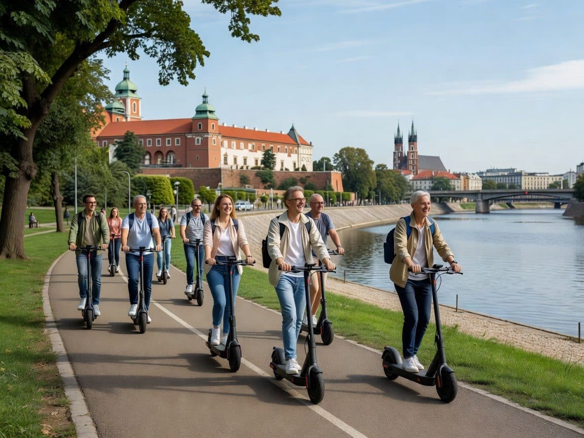 Krakow: Guided E-Scooter City Tour with Food Tastings