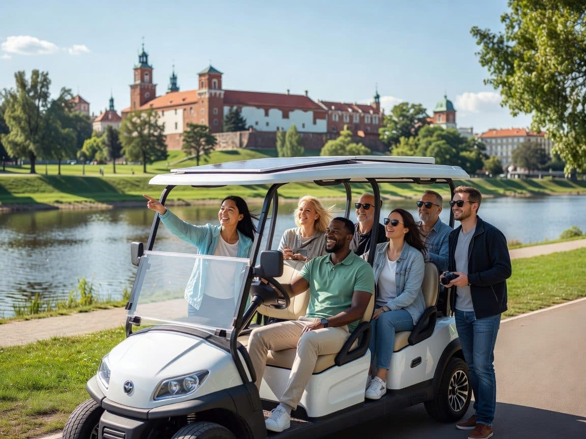 Krakow: City Sightseeing Tour Eco Electric Buggy Golf Cart