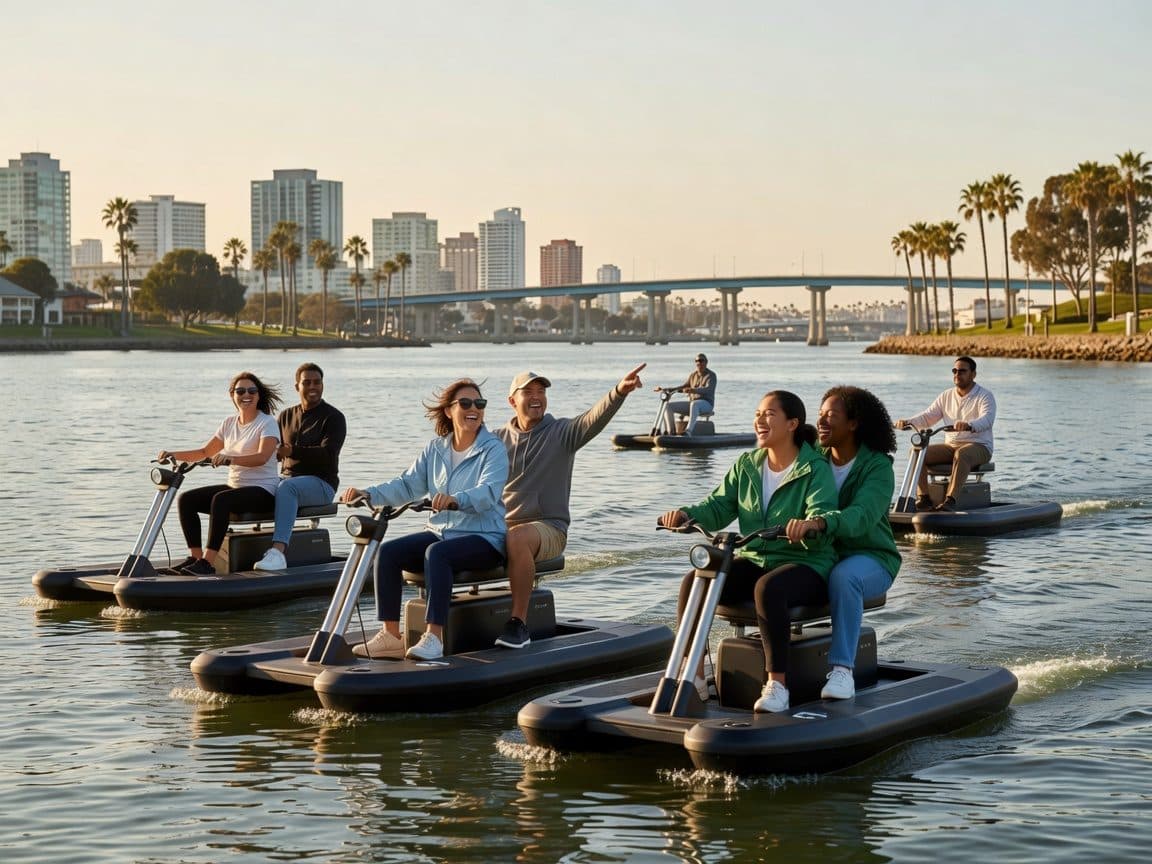 Hydrobike Long Beach at Alamitos Bay - Day, Sunset, Night