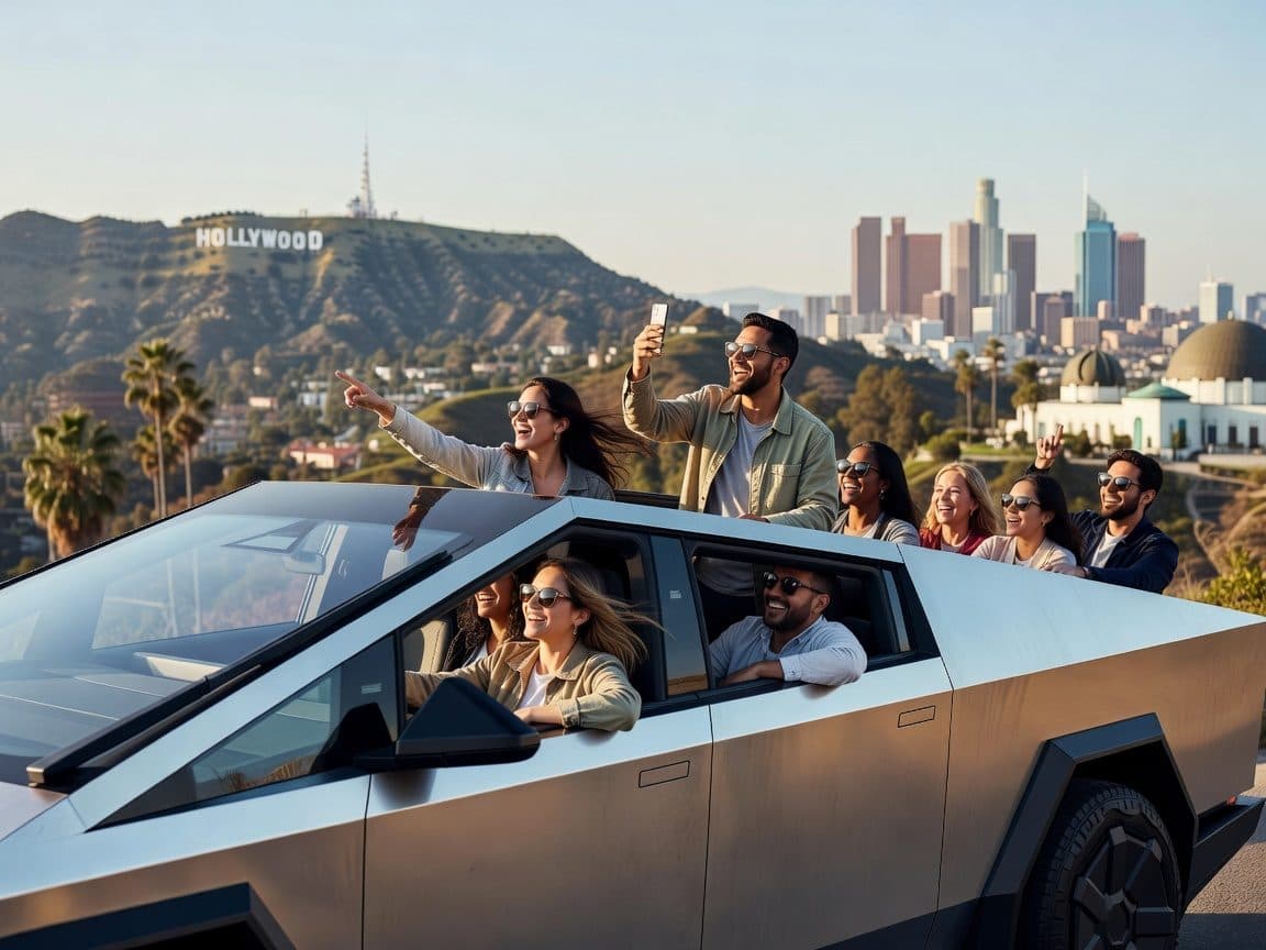 Los Angeles: Hollywood Sign Tesla Cyber Truck Tour