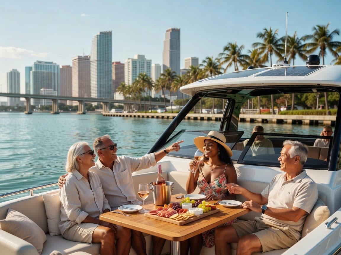 Miami: Luxury E-Boat Cruise with Wine and Charcuterie Board