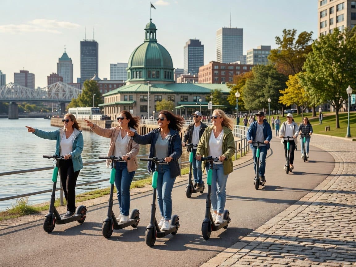 Entdecke das alte Montreal mit einfach zu bedienenden E-Scootern