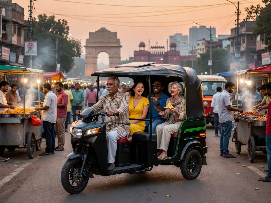 Delhi: Night Tour with Rickshaw Ride and Street Food