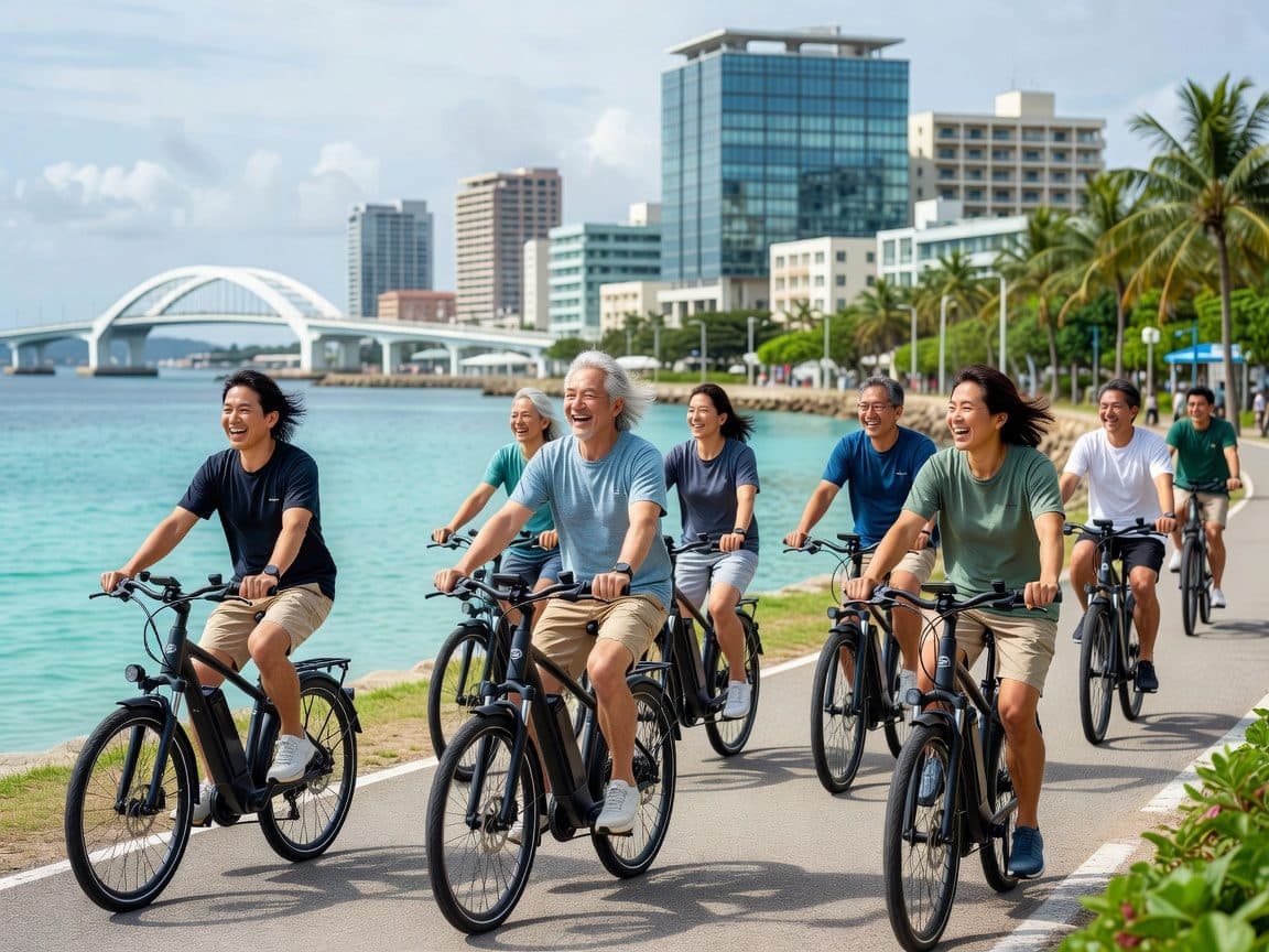 Naha: Guided E-Bike Tour with Sushi Making Experience