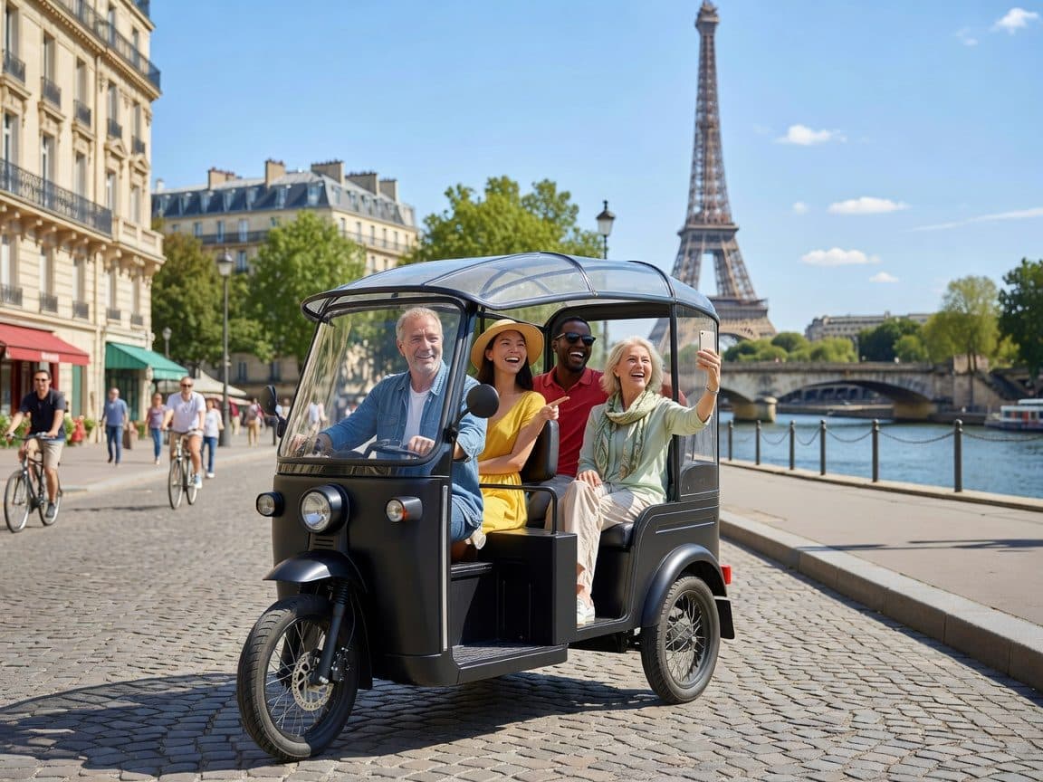 Paris: Electric Tuk-Tuk Tour with Photo Stops and Audio