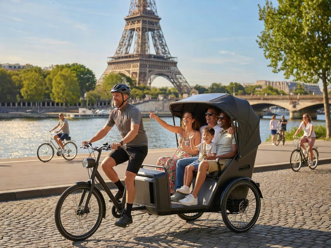 Paris: Private guided tour in Rickshaw bike - Gustave Eiffel