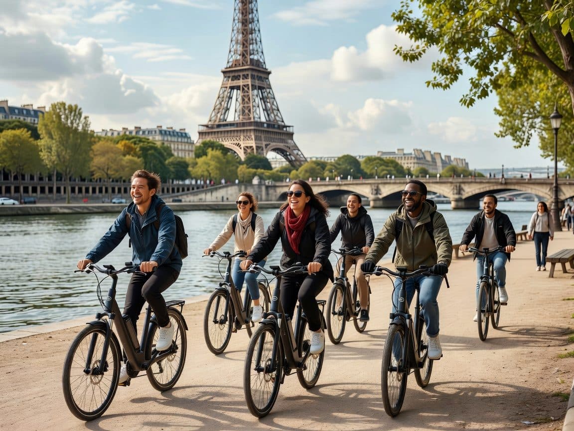 Paris: Eiffel Tower&Seine River Electric Bike Tour 3 hours
