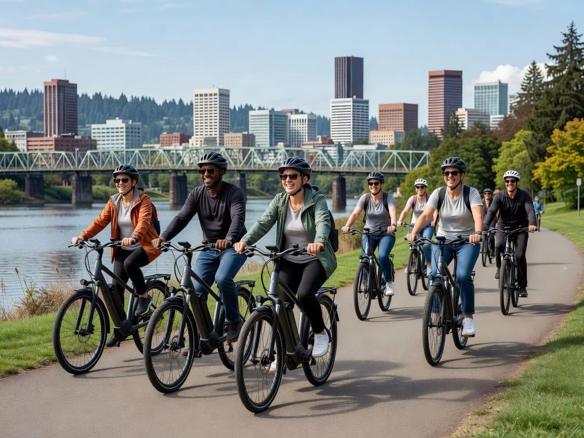 Portland: E-Bike Tour at Multnomah Falls