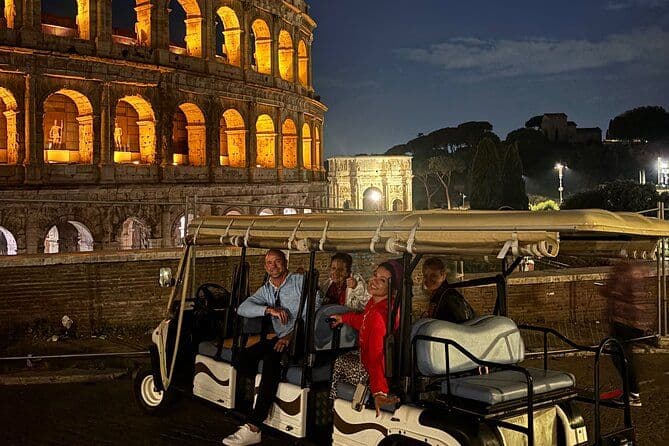 Rome Private Night Golf Cart Tour: See Illuminated Highlights