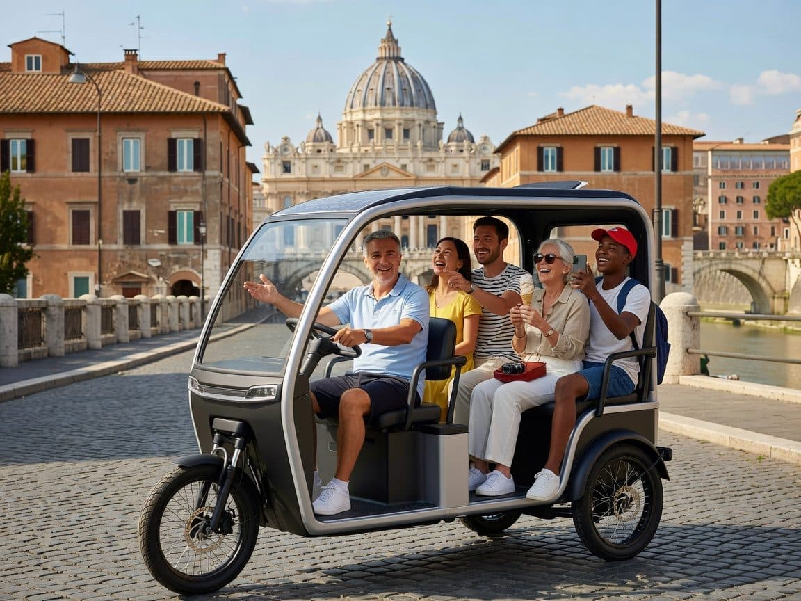 Rome Highlights Electric Tuk Tuk Tour with Gelato
