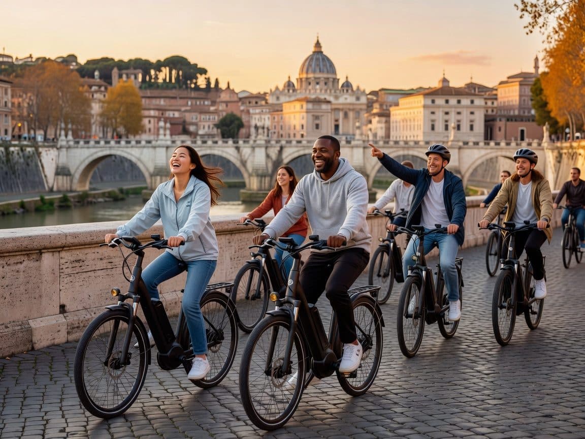 Rome by Night: E-bike Small Group Tour -Food & Wine Option