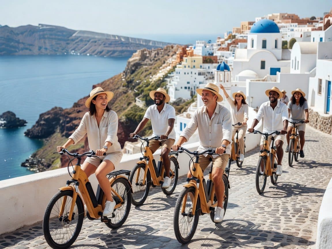 Santorini's Private 2-hour Wooden E-bike Tour