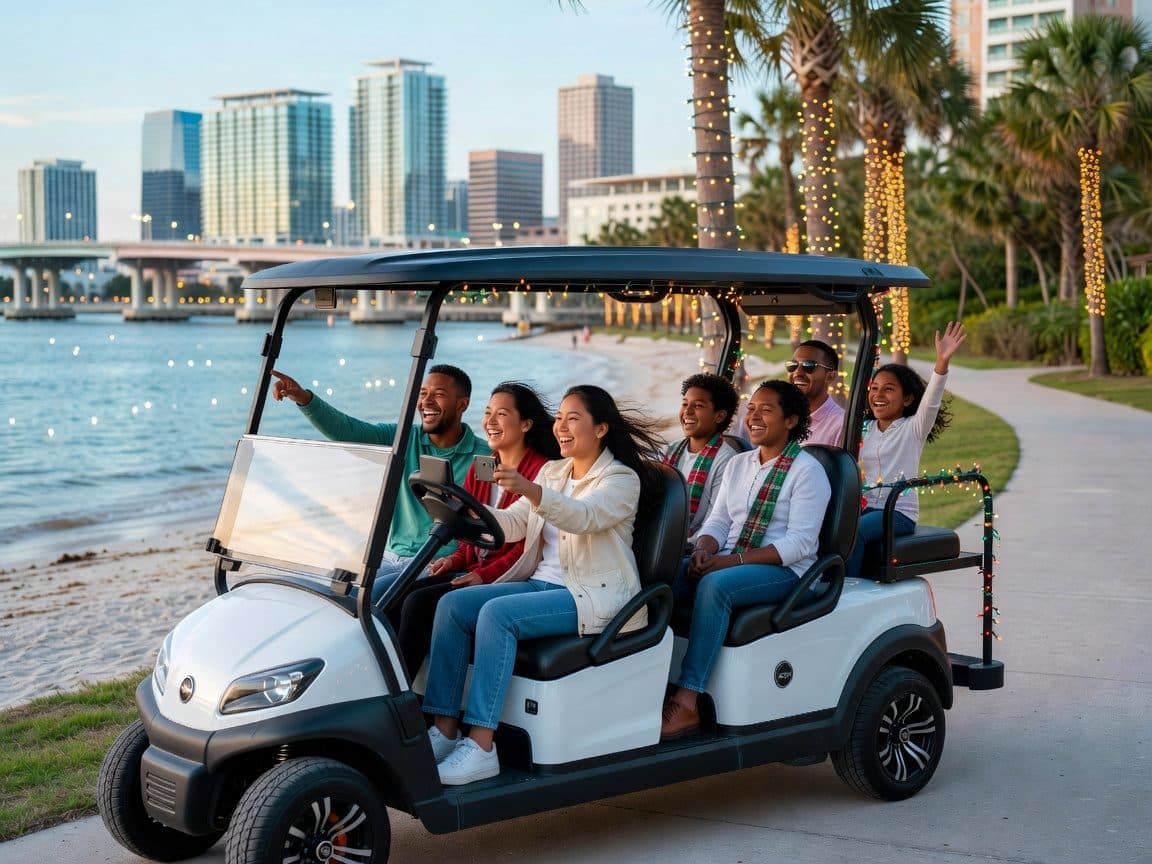 Tampa: Christmas Lights Tour by Electric Golf Cart