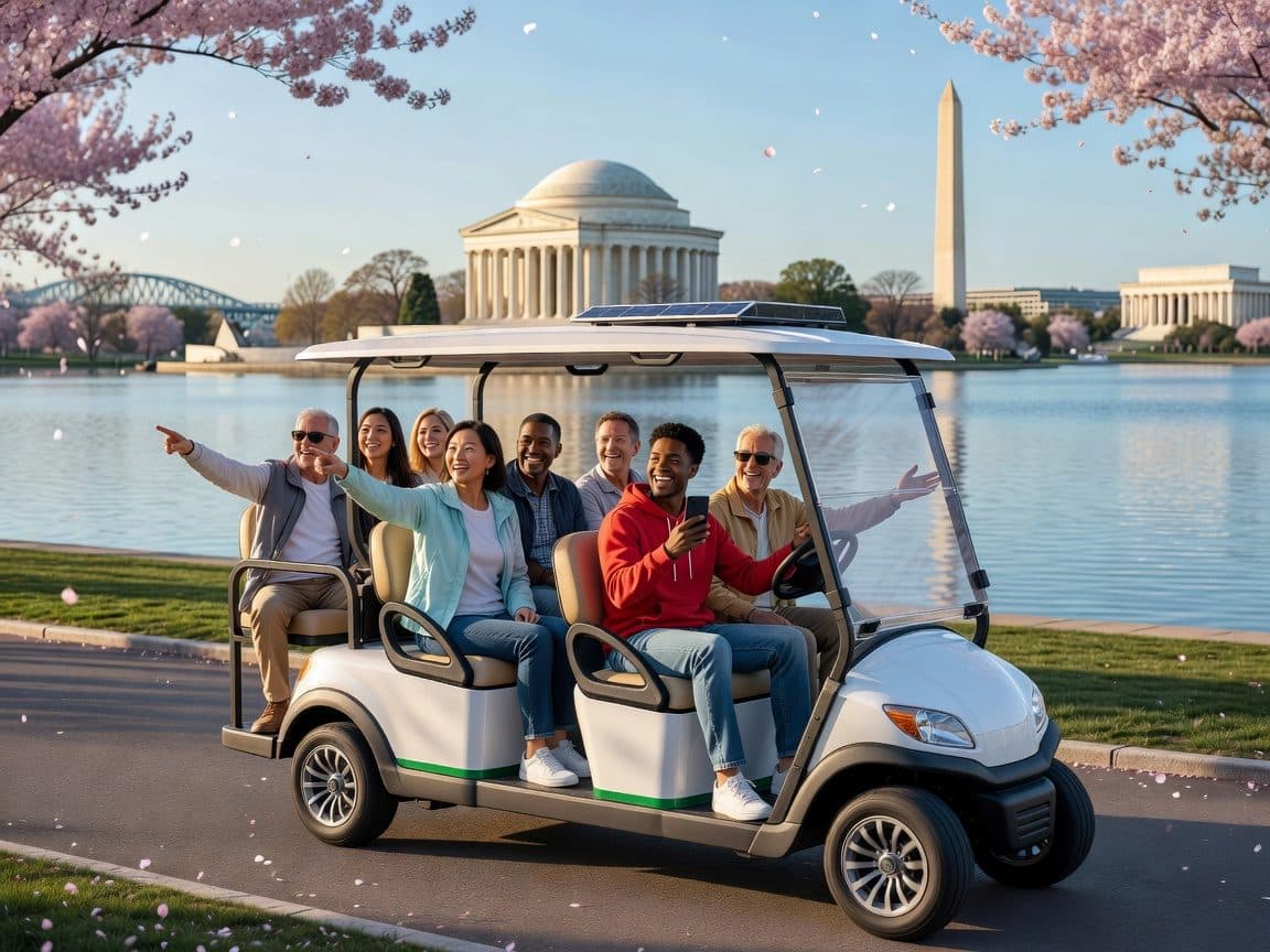 DC's Monuments & US History Guided E-Cart Day & Night Tour