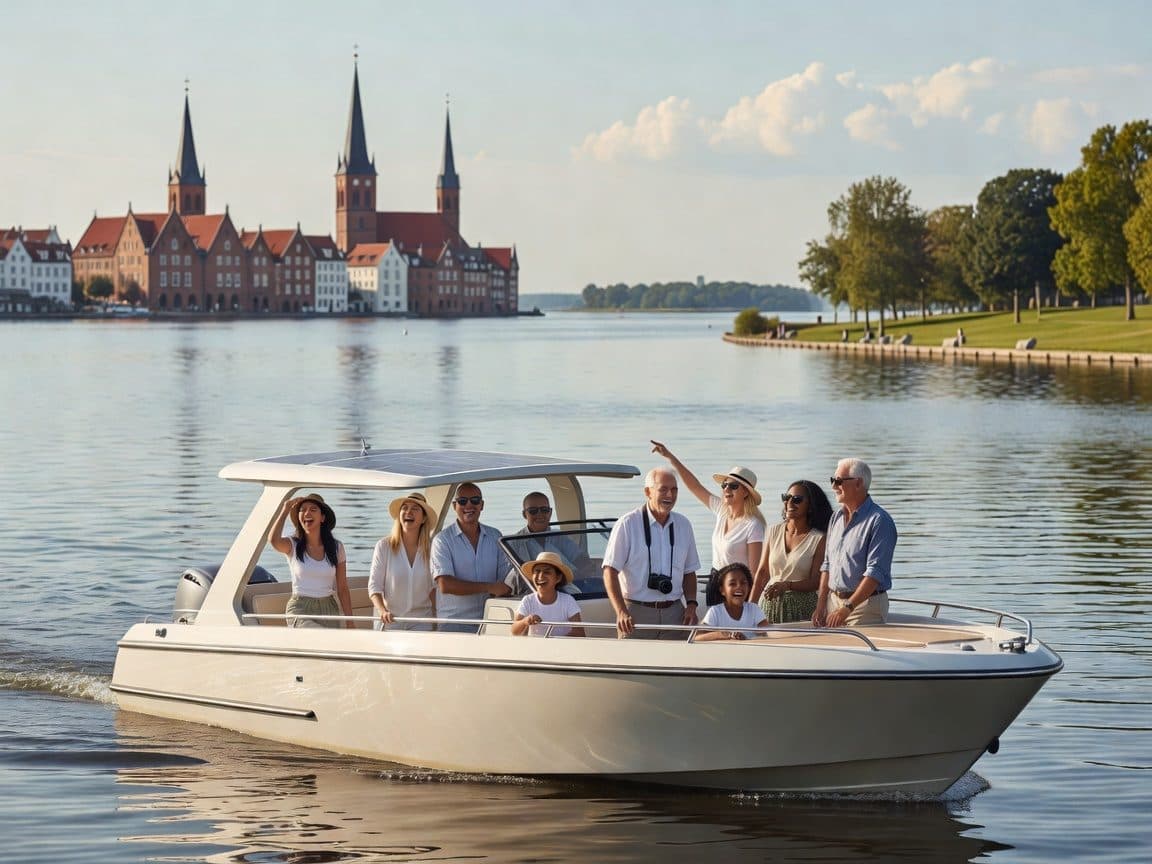 Wismar: Electric Boat Tour past Whale Island with Poel Stop