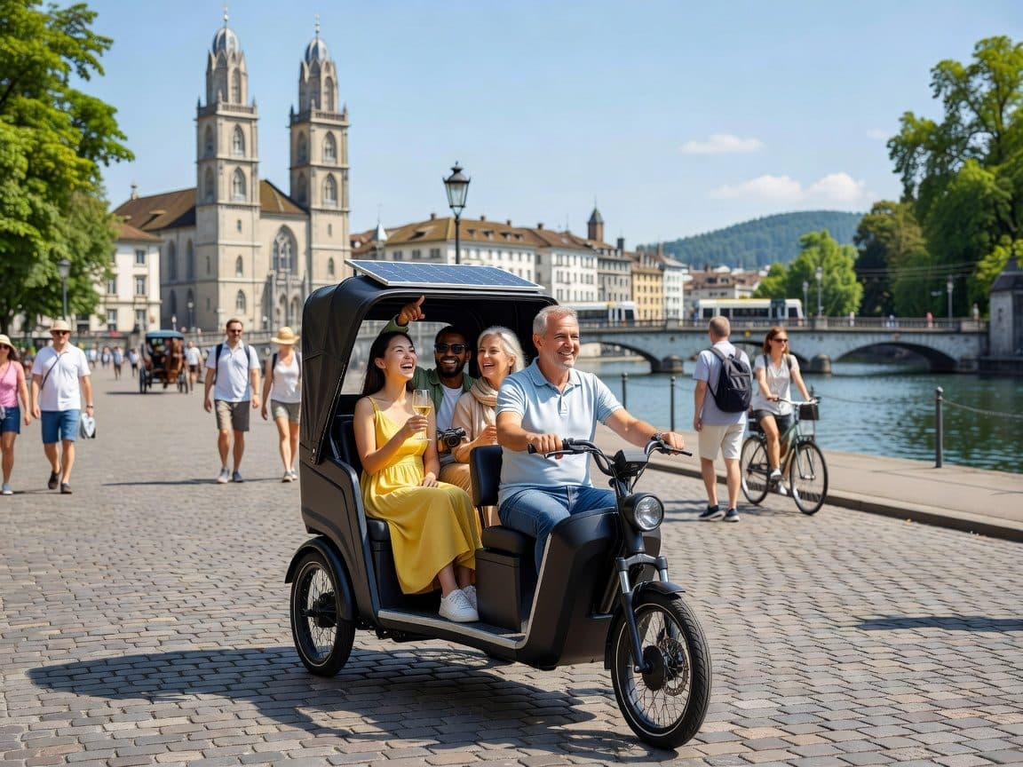 Zurich: Swiss Cheese Fondue & Wine e-TukTuk City Tour