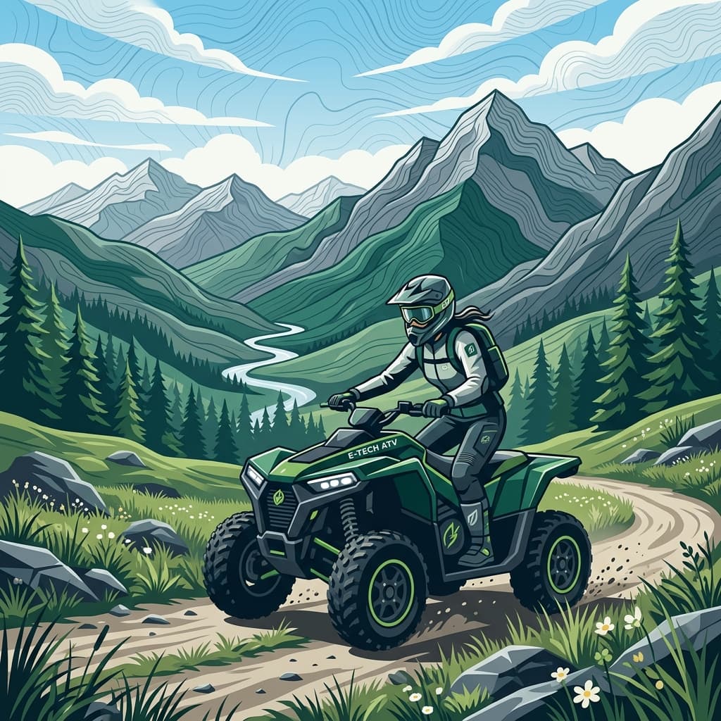 4 Good Clean Fun electric ATV adventure illustration