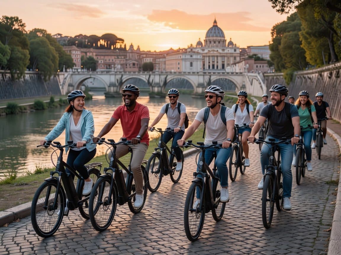 Rome: E-Bike Sunset Tour with Pizza Upgrade