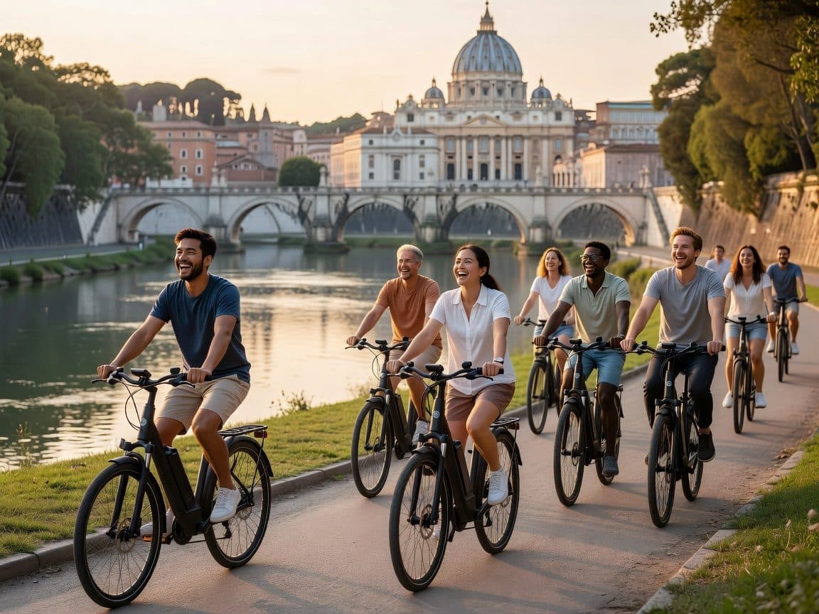 Sunrise in Rome: Small Group E-Bike Tour & Italian breakfast