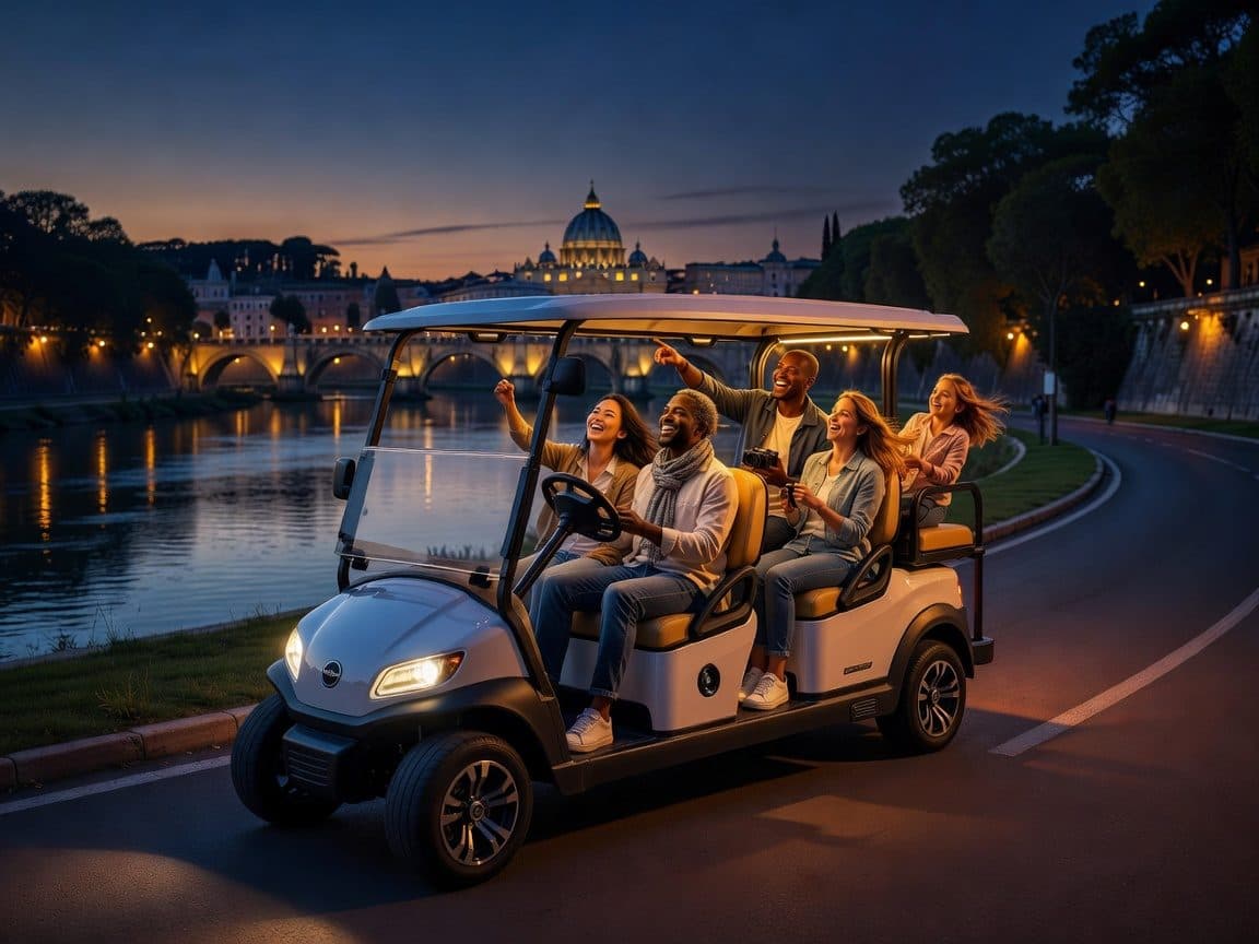 Rome: City Golf Cart at Night Tour