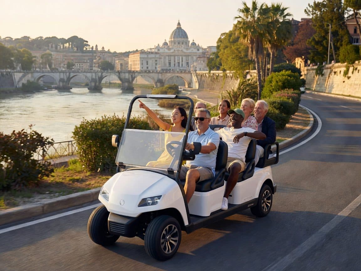 Rome Sunrise Private Golf Cart