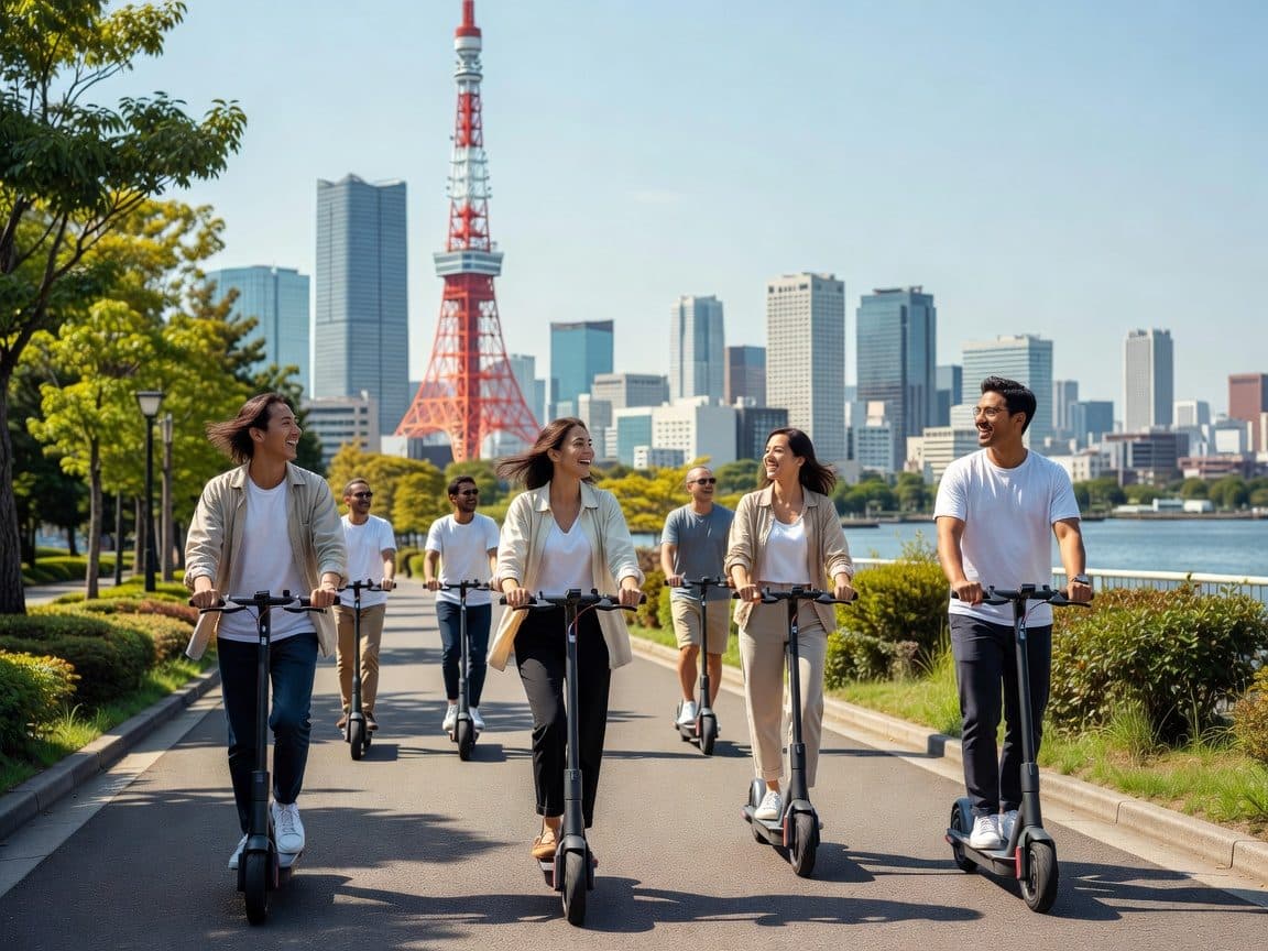 Tokyo: Tokyo Tower E-scooter Tour -Tower Ticket Included-